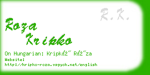 roza kripko business card